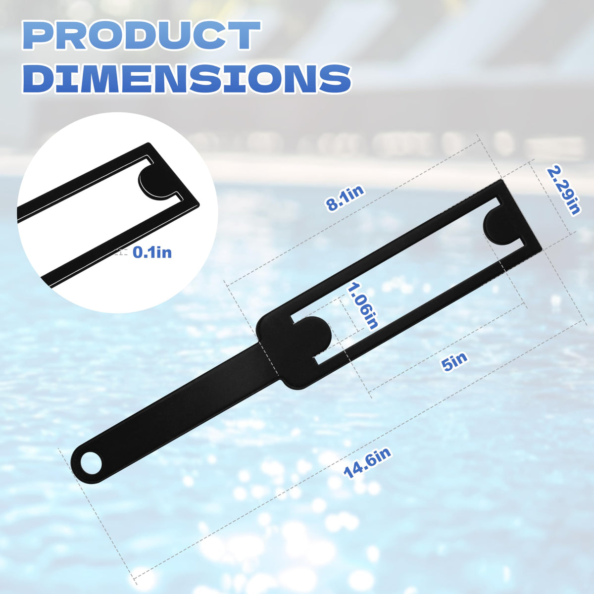 HRBBFHND iron construction provides durable leverage for stubborn pool pump lids.