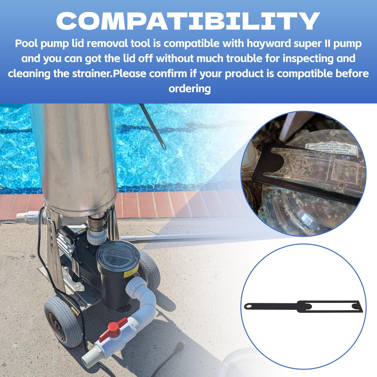 HRBBFHND essential pool maintenance accessory for easy pump basket access.