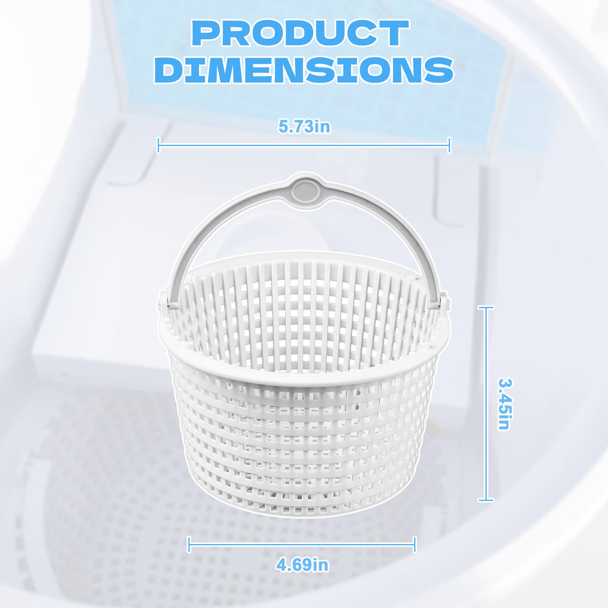 Durable HRBBFHND SPX1091C basket fits Hayward SP1091 and WB736660 skimmers