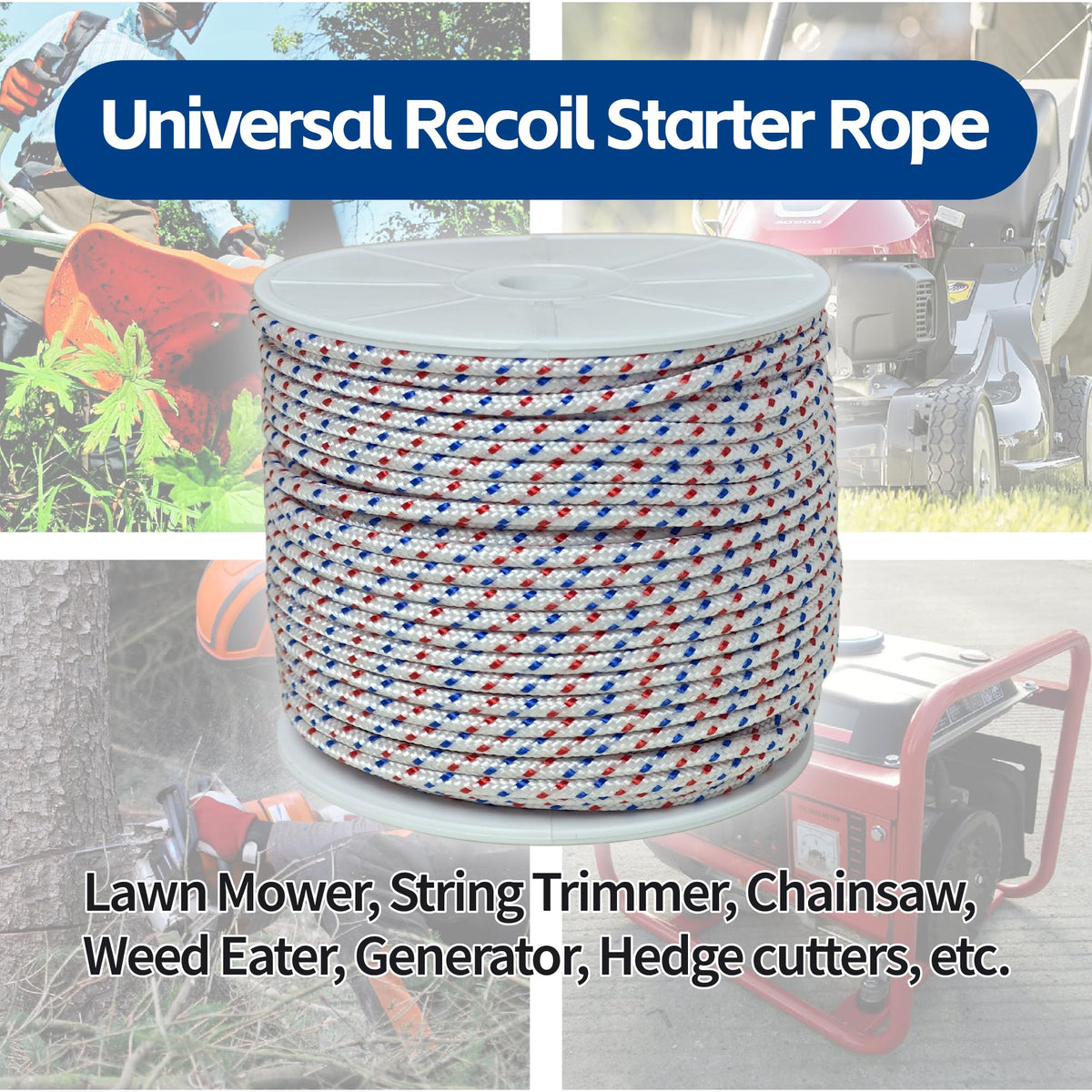 HRuiRed 164ft starter rope 3.0mm, long spool for extended use.