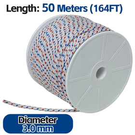 HRuiRed braided-starter-rope 3.0mm, durable construction for long life.