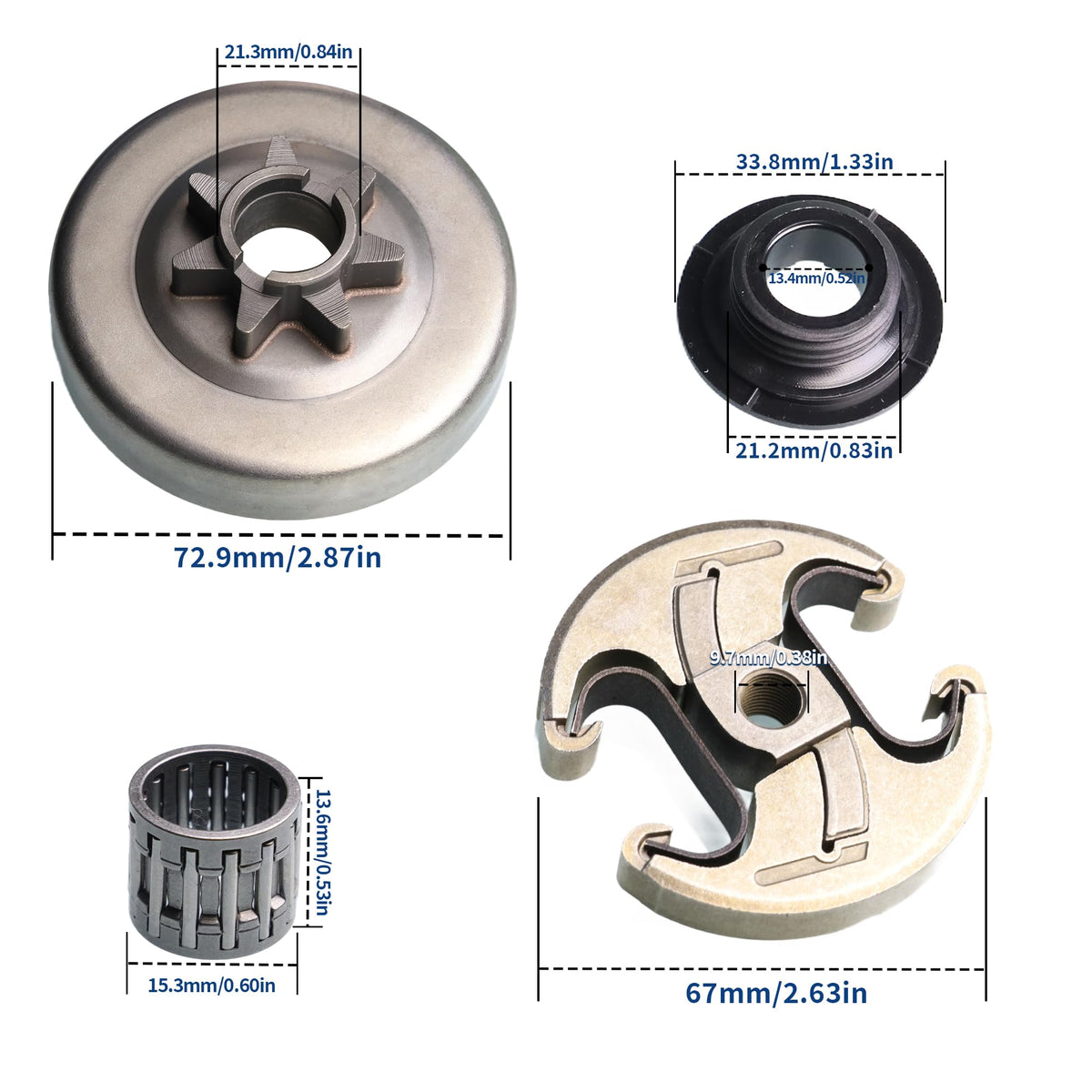 HRuiRed Clutch Assembly Kit for Husqvarna 455 simplifies replacement