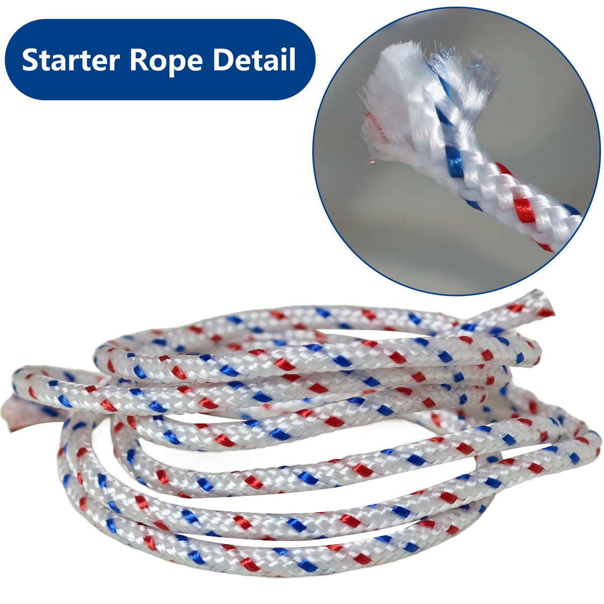 HRuiRed replacement-rope 3.0mm, 164ft spool for quick fixes.