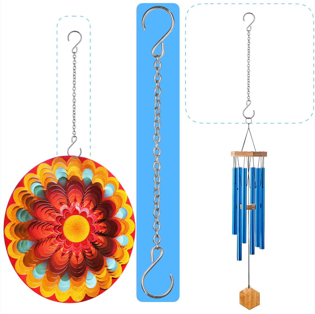 HS's Creation 18-pound capacity chain supports a range of decor