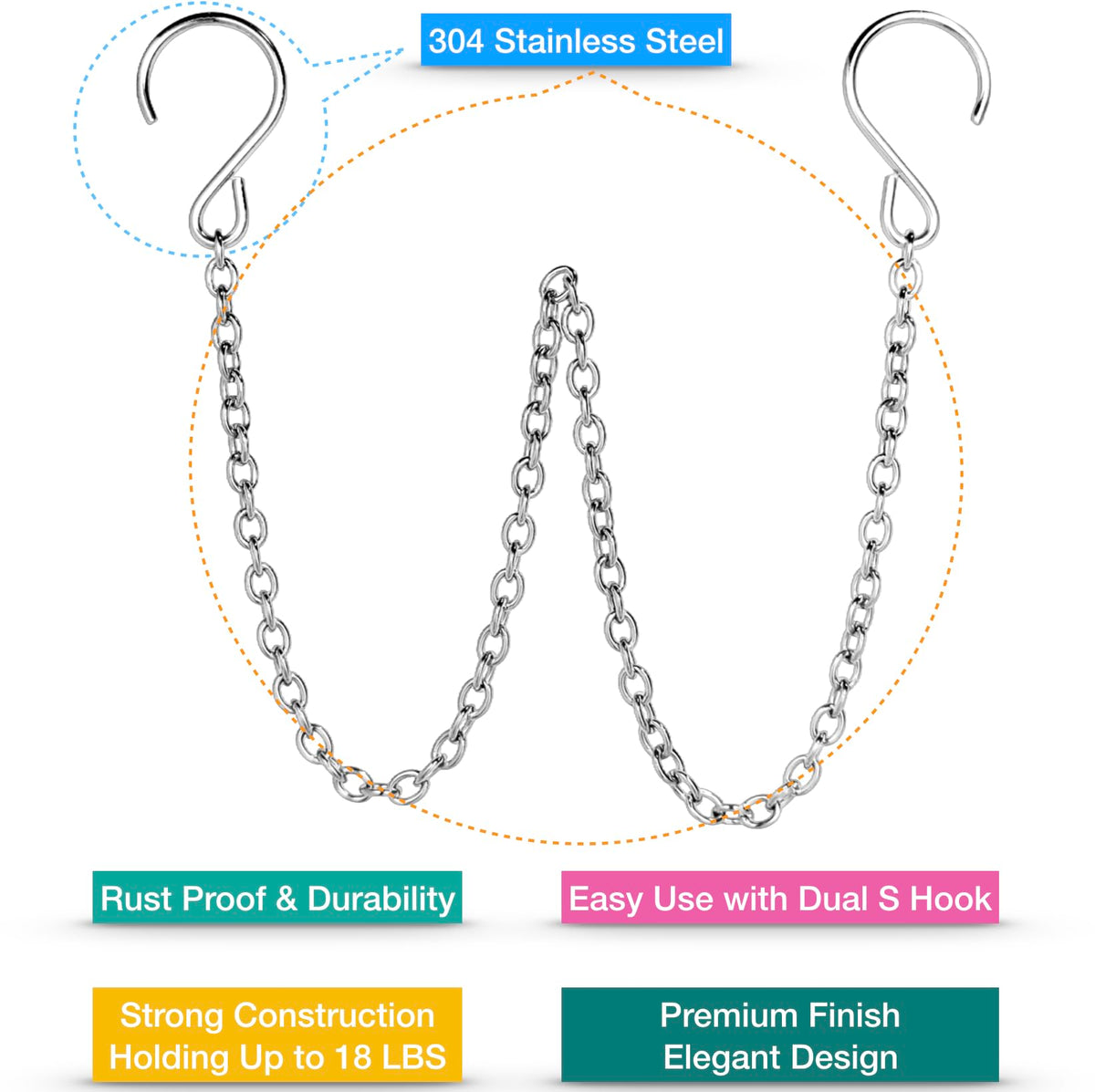 HS's Creation weatherproof chain designed for durable outdoor use.