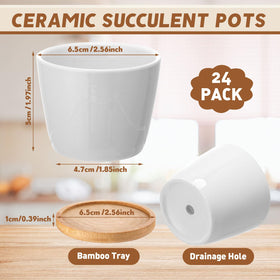 Hsei white ceramic pot close-up highlighting drainage holes for healthy plants.