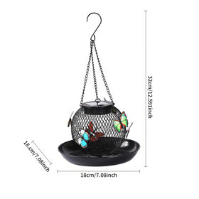 HSEONEJIA garden decor bird feeder hanging on a patio or tree