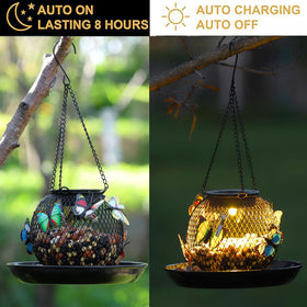 HSEONEJIA durable metal bird feeder built for outdoor use