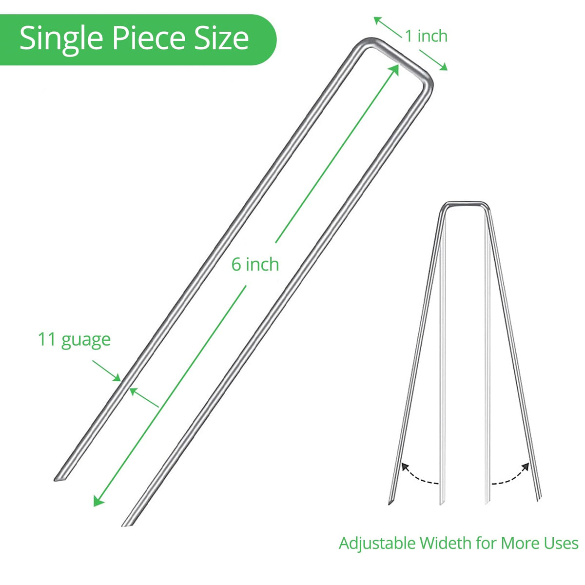 HSHDJKNC 11-gauge stake provides strong penetration for quick setup.