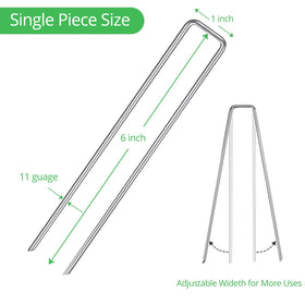 HSHDJKNC 11-gauge stake provides strong penetration for quick setup.