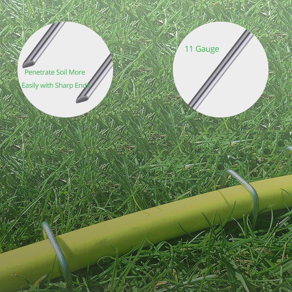 HSHDJKNC weed barrier staple keeps fabric flat and in place.
