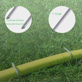 HSHDJKNC weed barrier staple keeps fabric flat and in place.