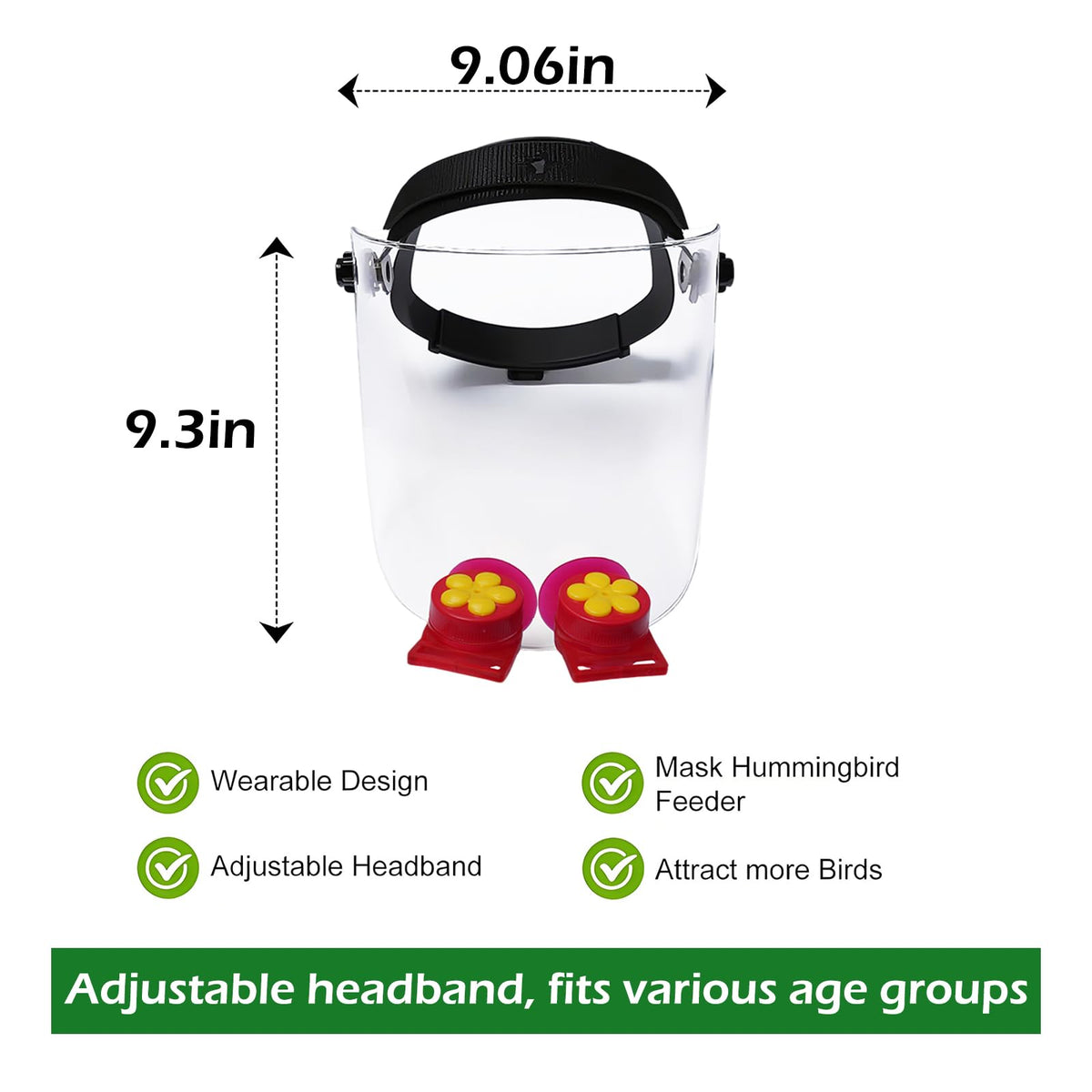 Hsmanchry hummingbird feeder helmet with two ports ready for spill-free feeding