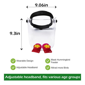 Hsmanchry hummingbird feeder helmet with two ports ready for spill-free feeding