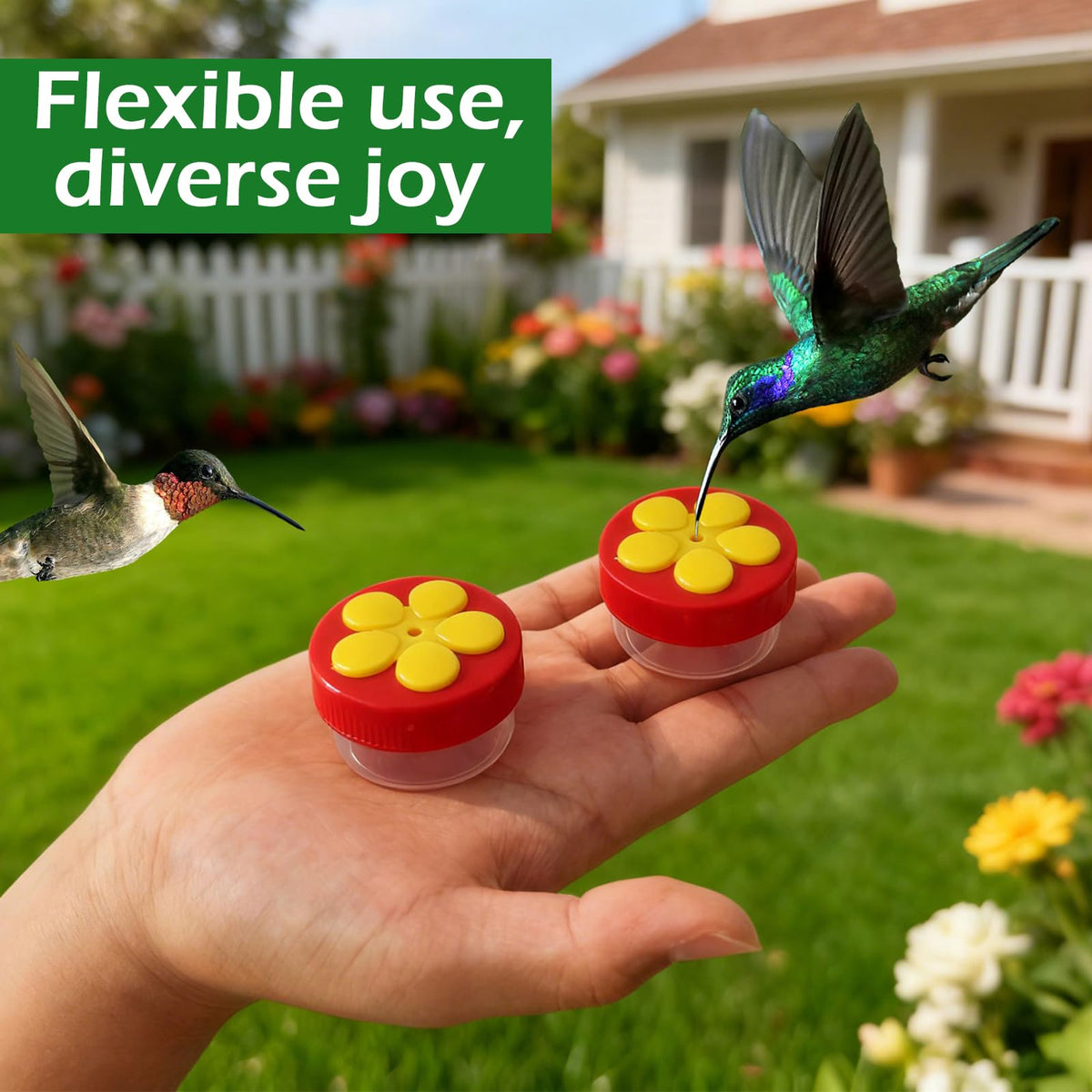 Hsmanchry hummingbird feeder helmet detachable nectar box for thorough cleaning