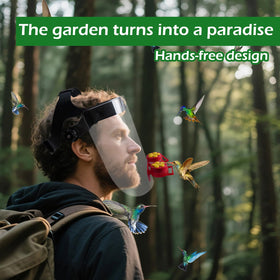 Hsmanchry hummingbird feeder helmet nectar box close-up for easy refills