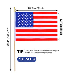 HSQCEZ small flag on wooden stick for indoor decor and event celebrations