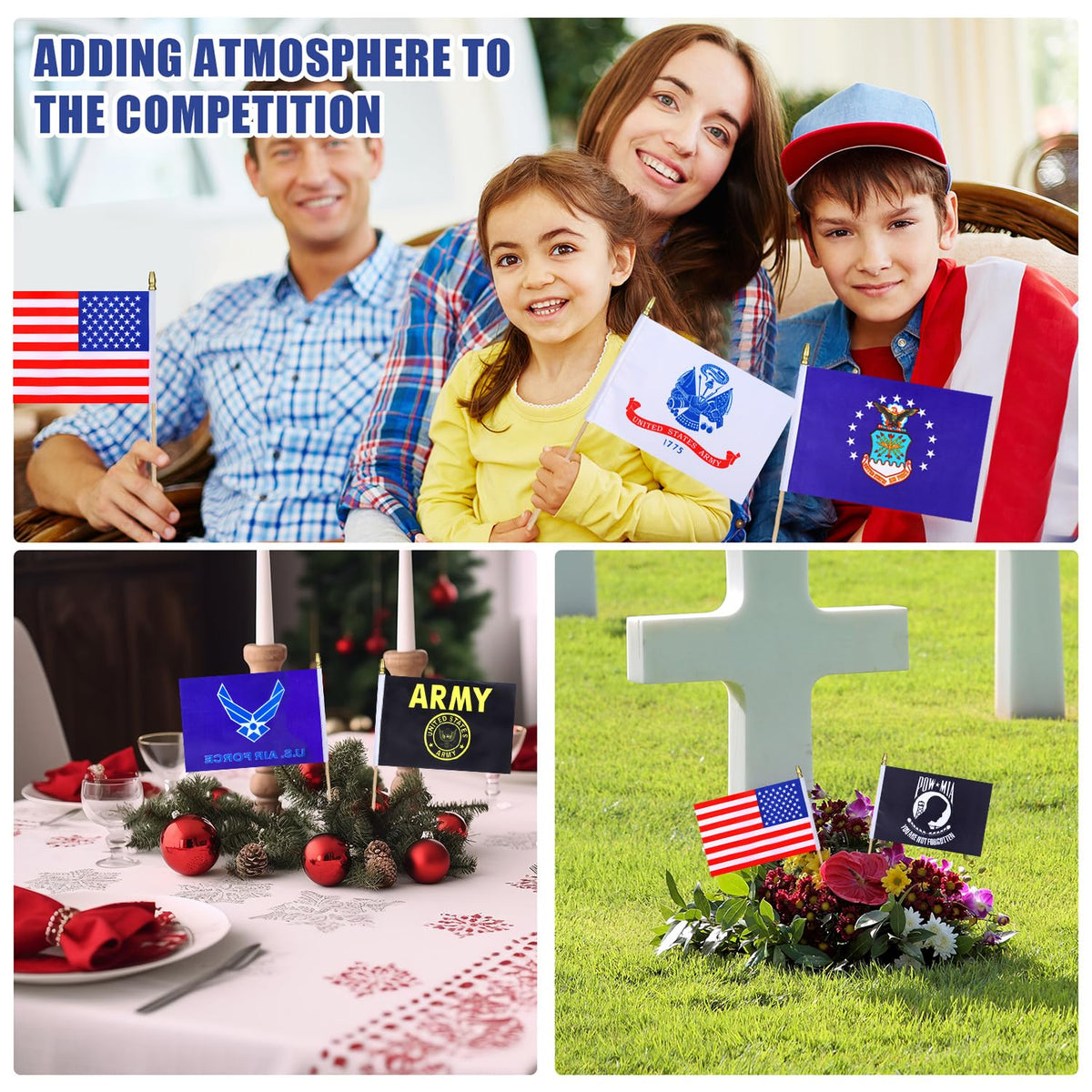 HSQCEZ veterans day and July 4th flags for festive, respectful decorations