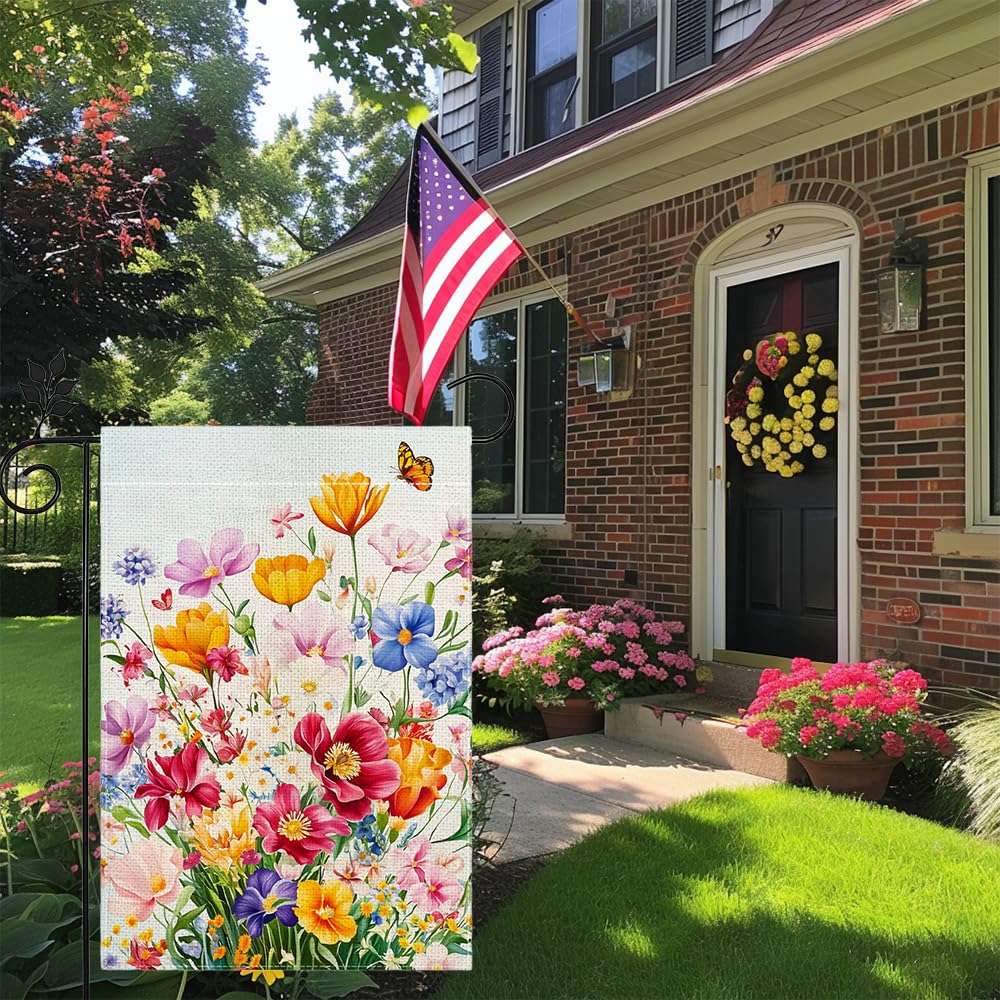 Hsrvivi Double-sided garden flag readable from both directions