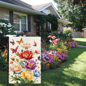 Hsrvivi double-sided welcome flag ensures vivid images from any angle for yard decor.