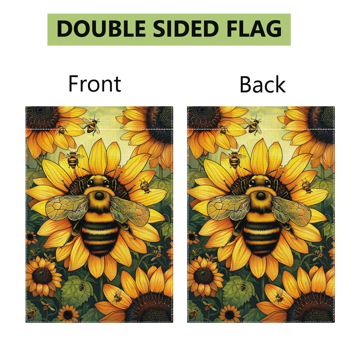 Hsrvivi double-stitched design ensures durable, eco-friendly garden flags for reuse.