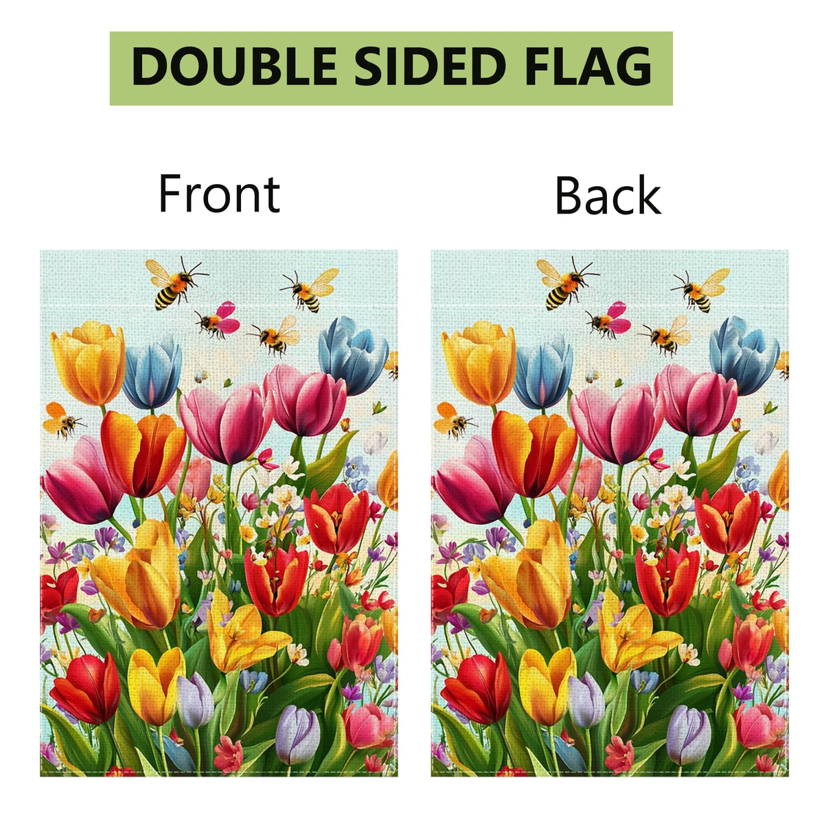 Hsrvivi fade-resistant garden flag maintains bright colors over time