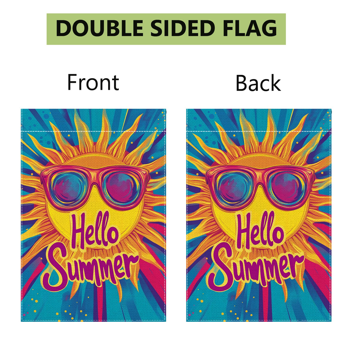 Hsrvivi flag held outdoors adds color to gardens, patios, or balconies