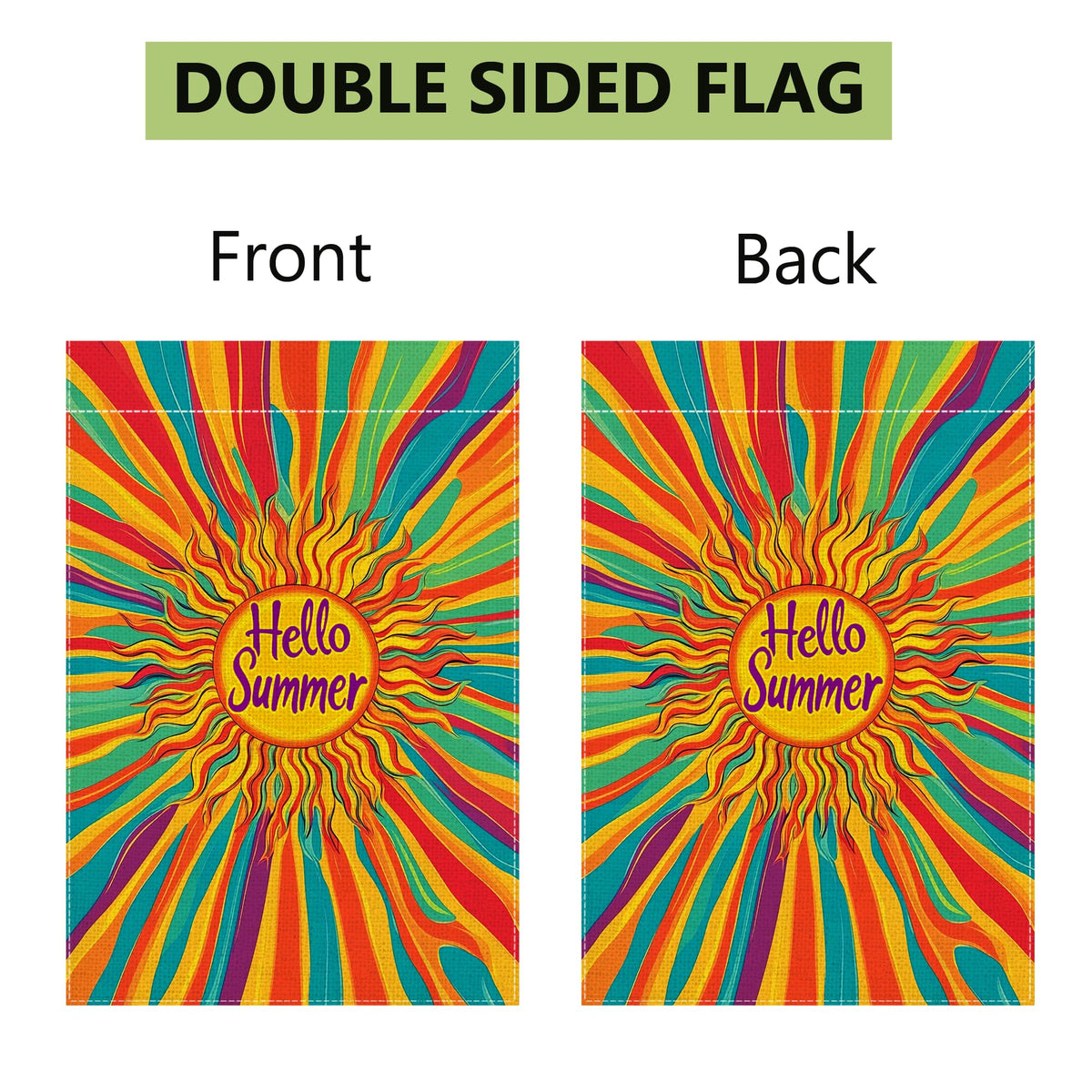 Easy-hang compatibility of Hsrvivi Hello Sunshine flag with standard poles