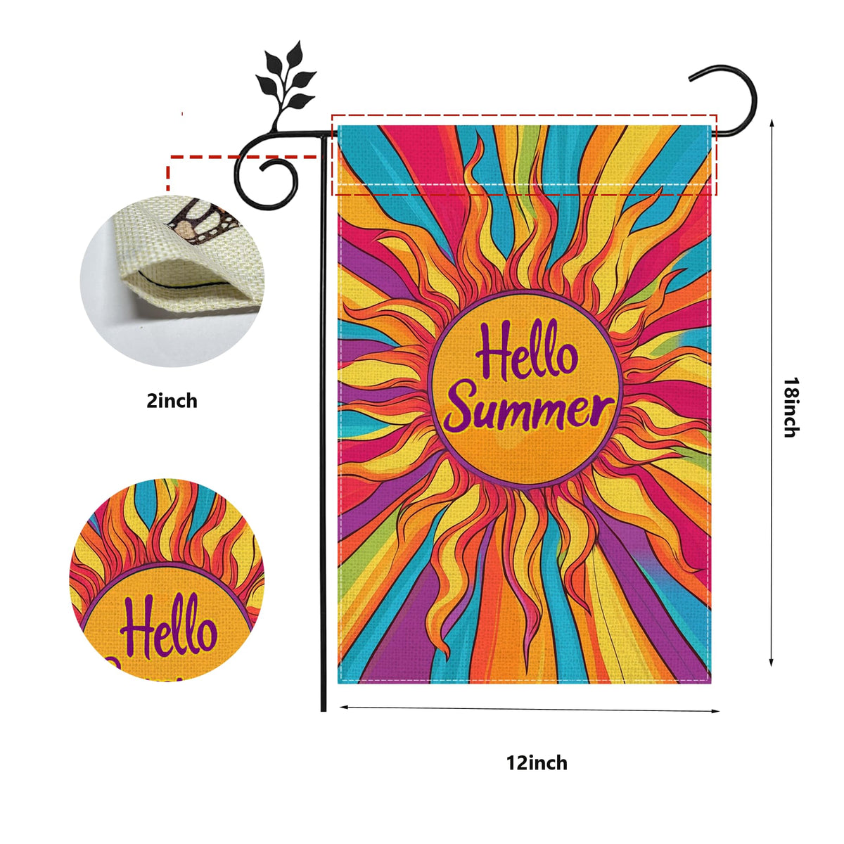 Hsrvivi Decorative yard flag brightens porches and decks
