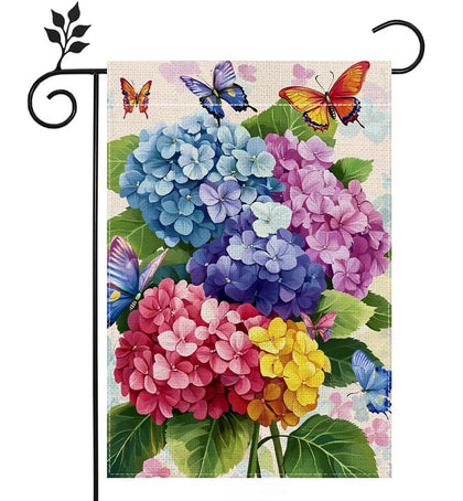 Hsrvivi hydrangea garden flag 12x18 adds curb appeal for any season