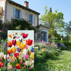Hsrvivi linen fabric garden flag soft and washable for year-round use.