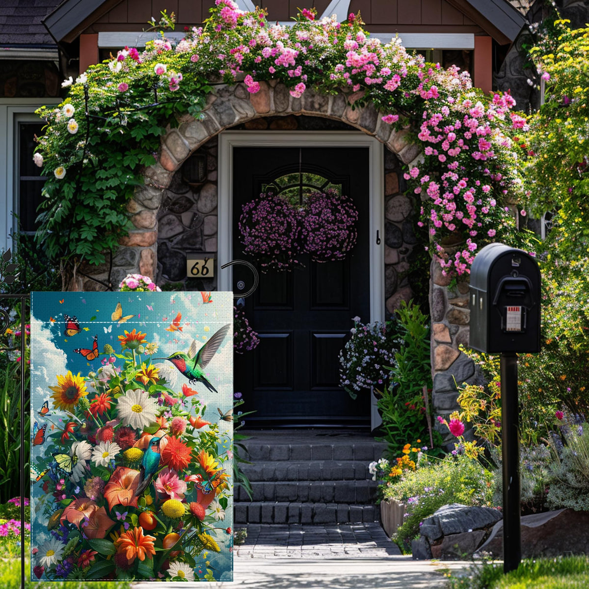 The Hsrvivi outdoor flag decor withstands weather for seasonal display.