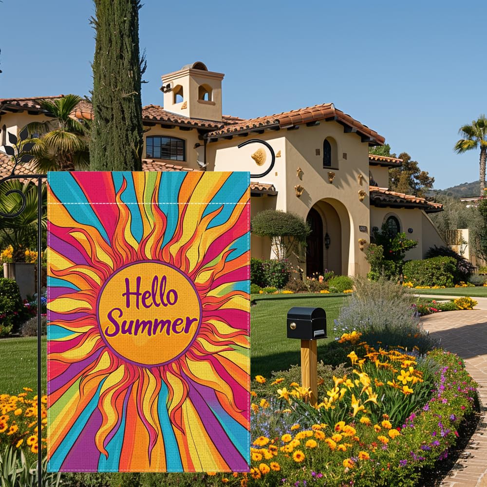 Hsrvivi Weatherproof garden flag adds color across seasons