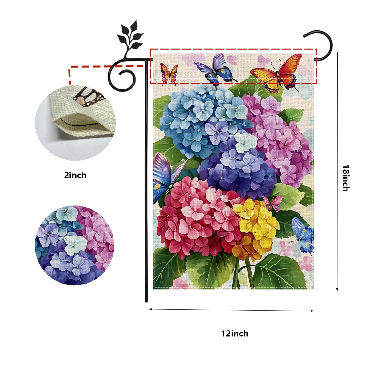 Hsrvivi garden flag compatible with standard stands