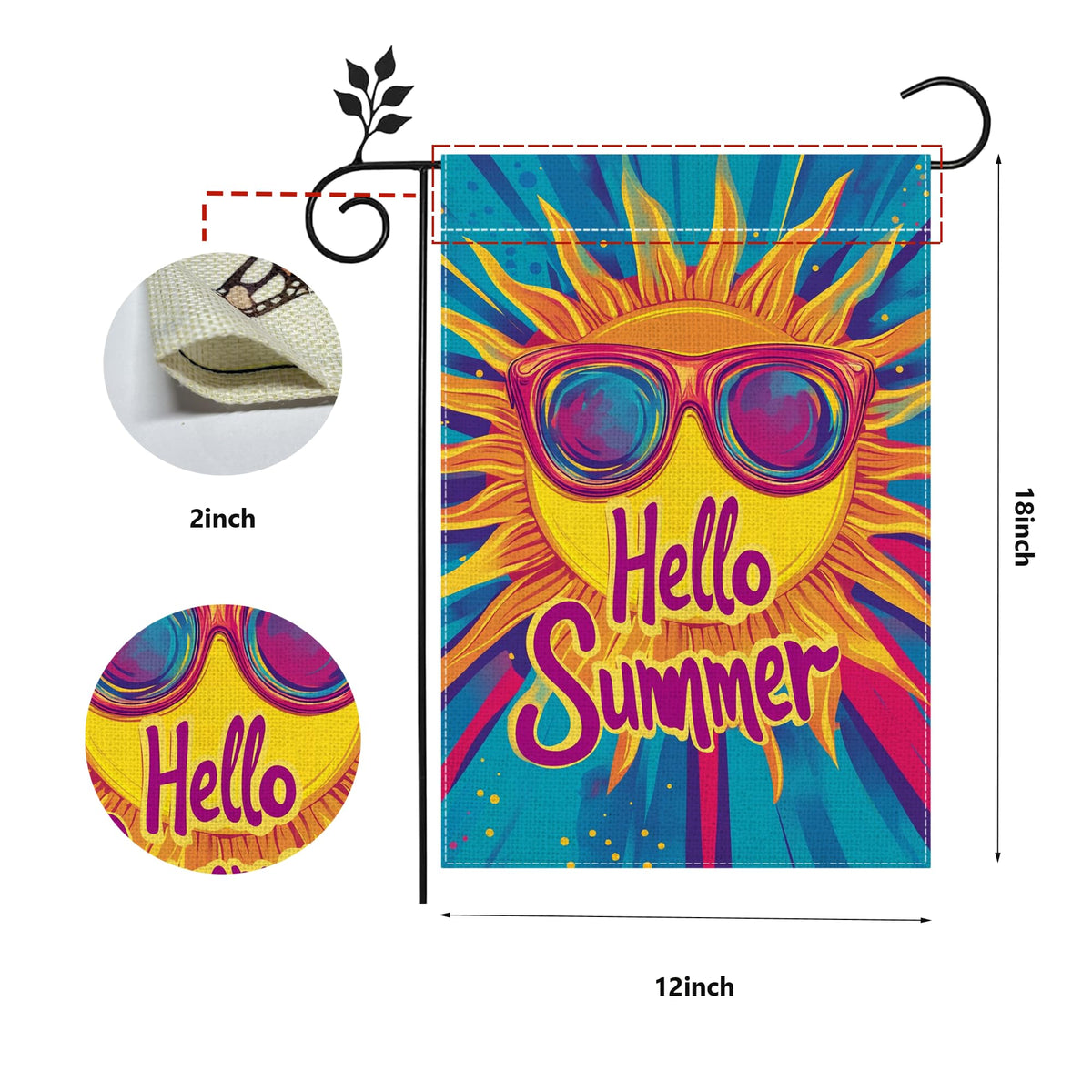 Hsrvivi weatherproof construction keeps vivid print through spring, summer, and beyond