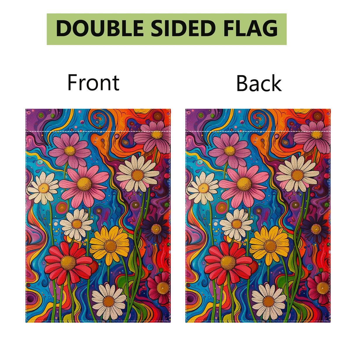 Hsrvivi weatherproof UV-resistant flag withstands sun and rain.