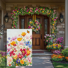 Hsrvivi Welcome flag for porch or yard decor
