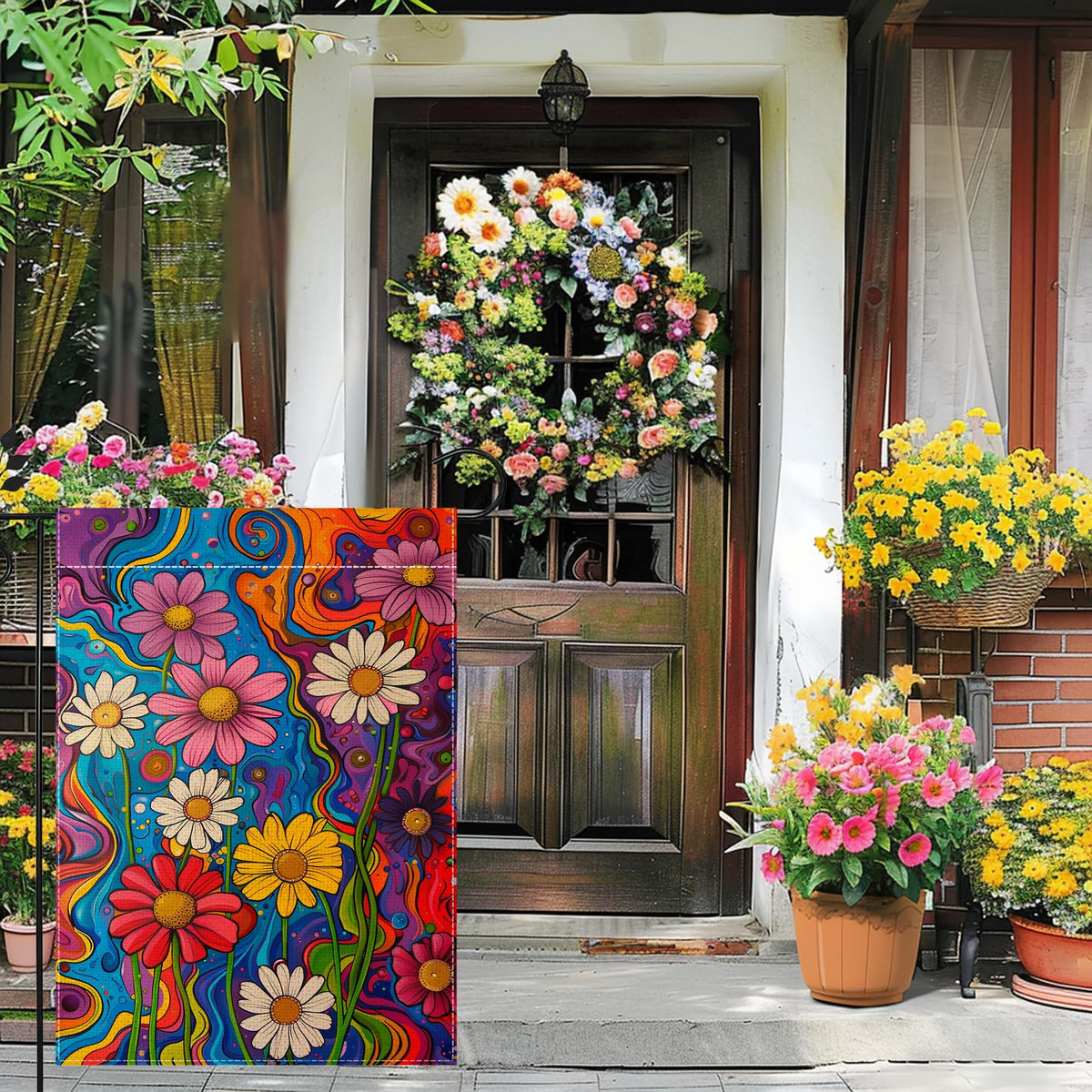 Hsrvivi welcome flag for yard adds seasonal curb appeal.