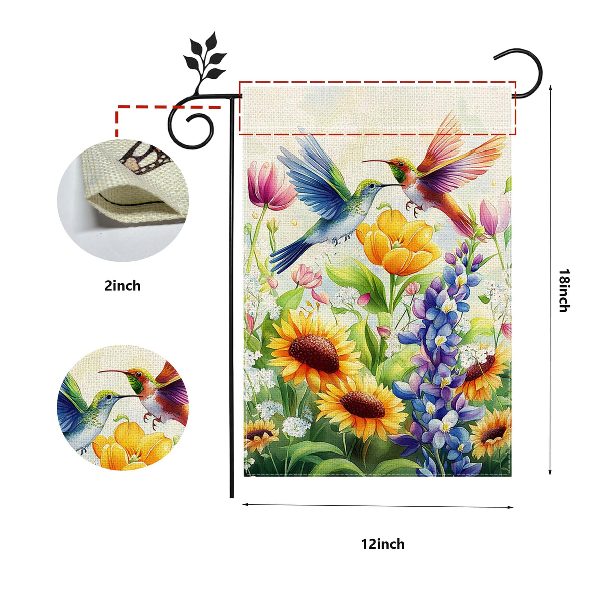 Hsrvivi yard decor scene showcases welcoming flag on lawn or porch.