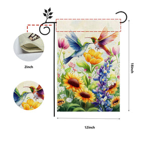 Hsrvivi yard decor scene showcases welcoming flag on lawn or porch.