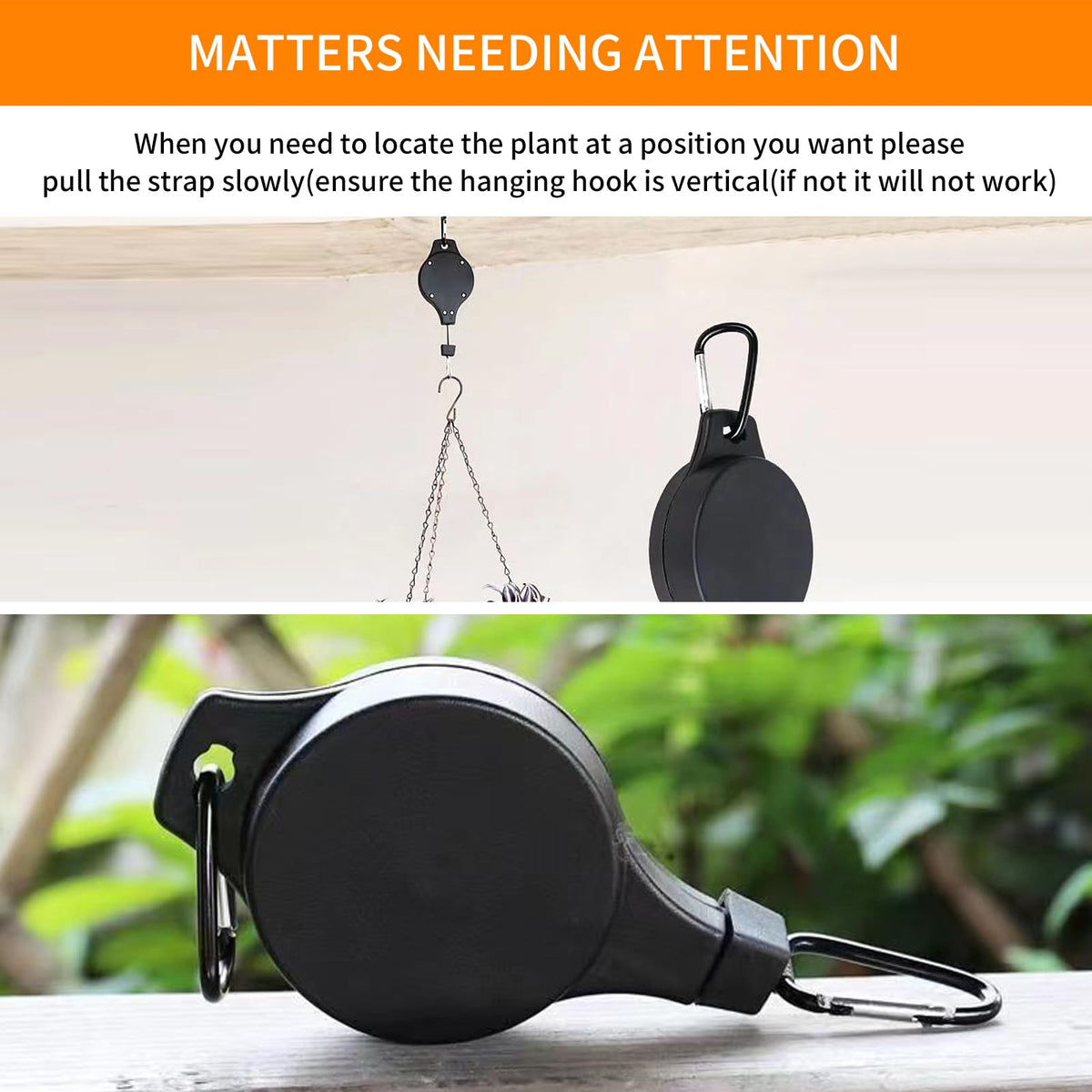 HstBnw indoor-outdoor use setup shows versatile hanging for pots and feeders.