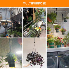 HstBnw plant pots and bird feeders hanging demonstrates flexible balcony placement.