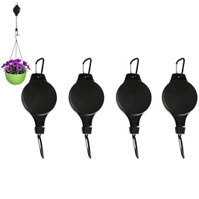 HstBnw retractable plant hanger front view with easy height adjustment for plants.