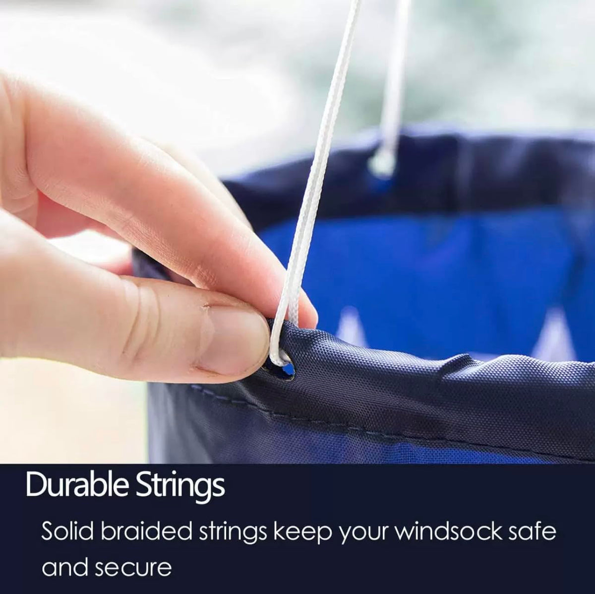 HSTENXY heavy-duty polyester windsock resists fading in sun and rain.