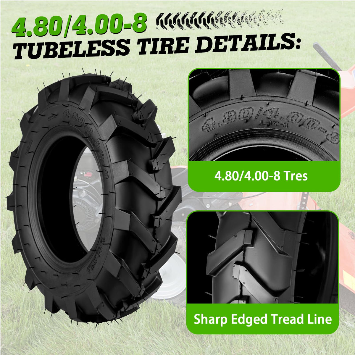 Hsupawa tiller tire mounted on tractor demonstrates steady performance.