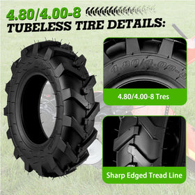 Hsupawa tiller tire mounted on tractor demonstrates steady performance.