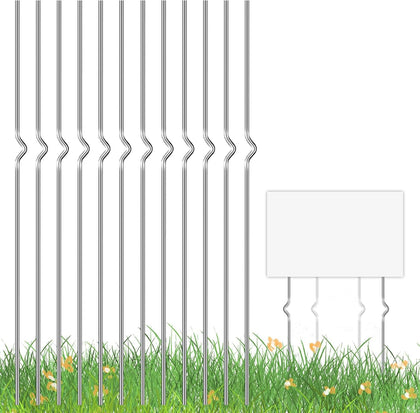 HSZJsto heavy-duty 13-inch yard sign stakes provide sturdy outdoor sign support.
