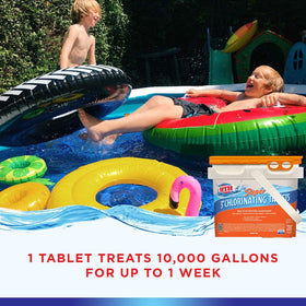 HTH 42042 tablets compatible with vinyl pools and saltwater systems for clear water