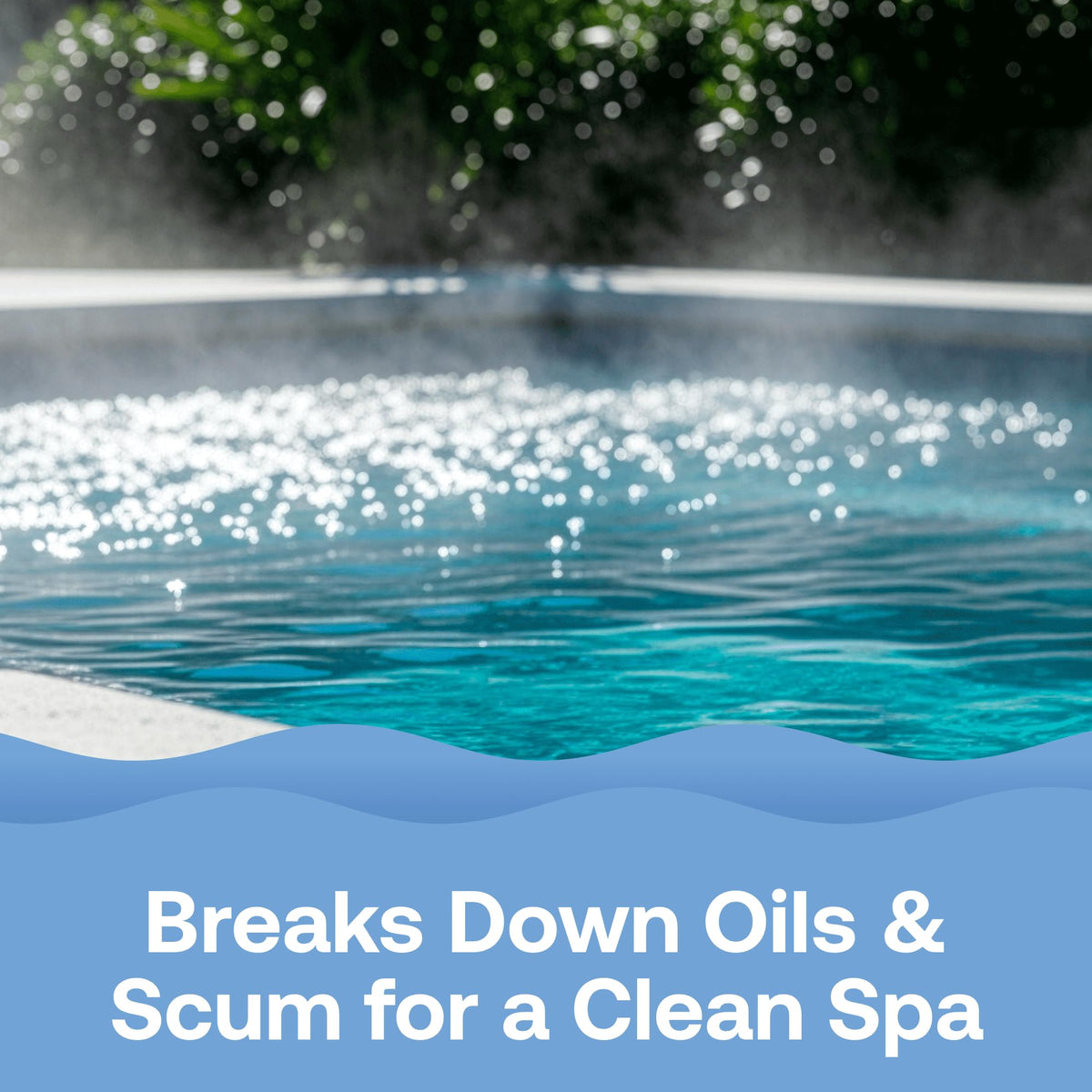 HTH Spa Enzyme Cleaner helps with filter maintenance and upkeep.