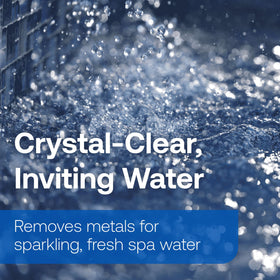 HTH Spa Metal Out removes metal deposits to prevent stains.